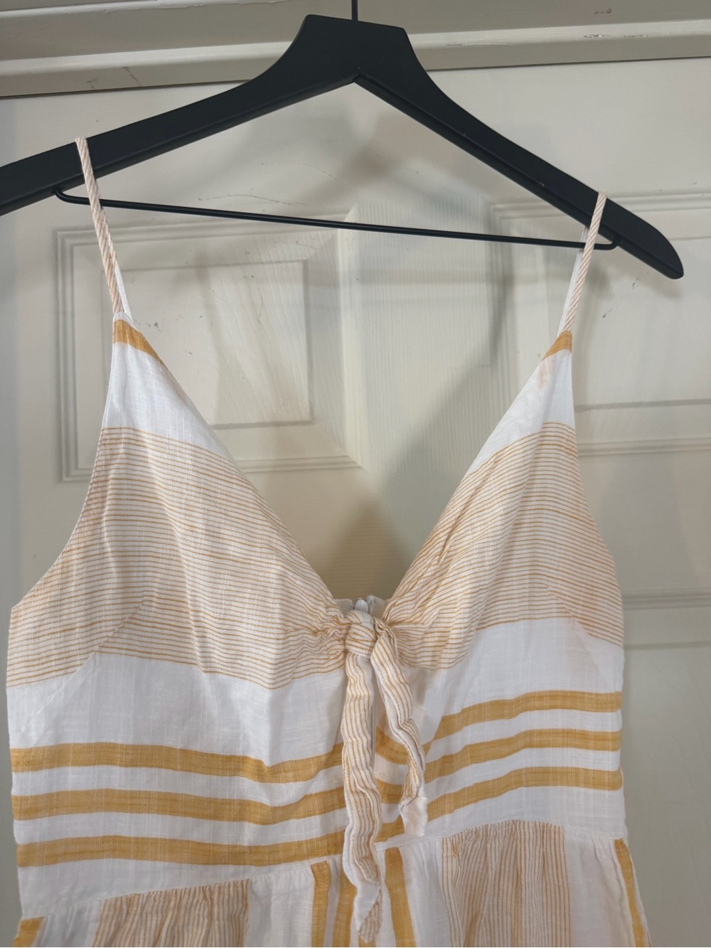 Altar'd State Cream Jumpsuit with Yellow Stripes size M - Picture 4 of 8